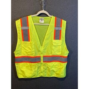 ML Kishigo 1163 High Visibility Safety Vest Lime Yellow Mesh‎ Reflective XL